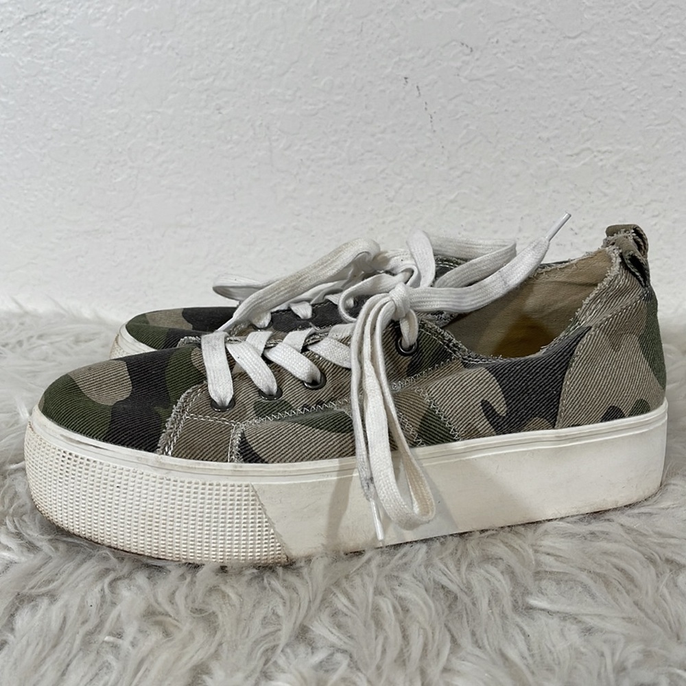 JELLYPOP COMFORT Green Camouflage Newstar Platform Sneaker Size 10 - Picture 8 of 14